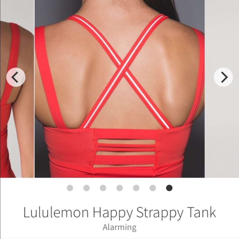 Lululemon “Alarming” red/orange workout tank 2
